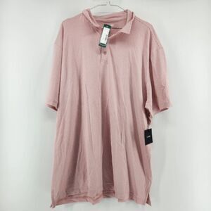 01.Algo Men's Pink‎ XXL AlgoFlex Arrieta Microstripe Performance Polo NWOT